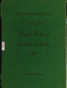 1959 Cathedral High School Boston Yearbook Cover