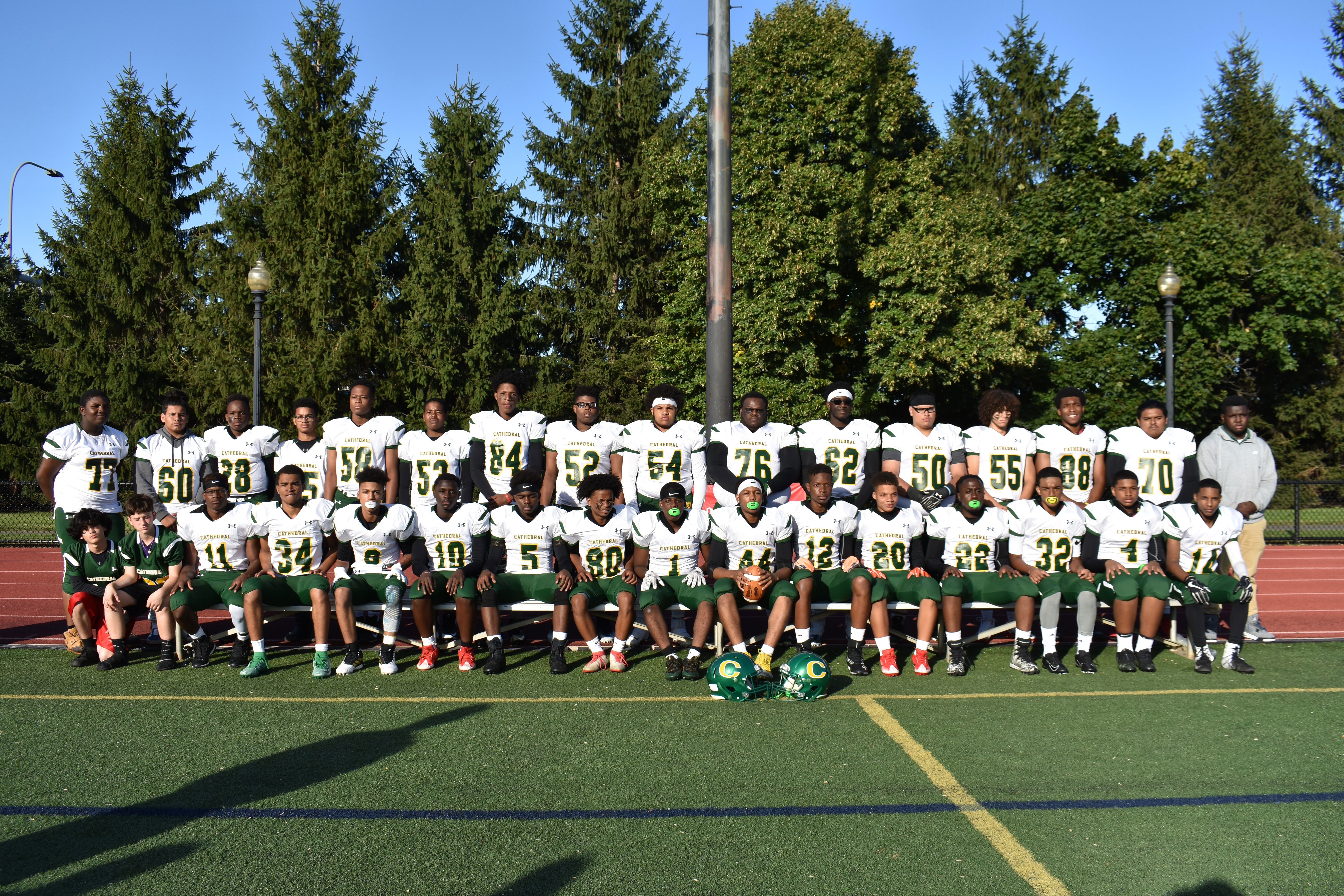 2019-2020 Boys Varsity Football Team at Cathedral High School Boston