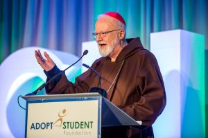 Cardinal Seán Patrick O'Malley, OFM, Cap, Archbishop of Boston, at the 2018 Adopt-A-Student Foundation Partnership for Success Dinner at the Seaport Hotel Boston