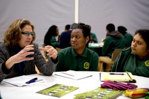 Professionals discuss financial literacy with Cathedral High School students